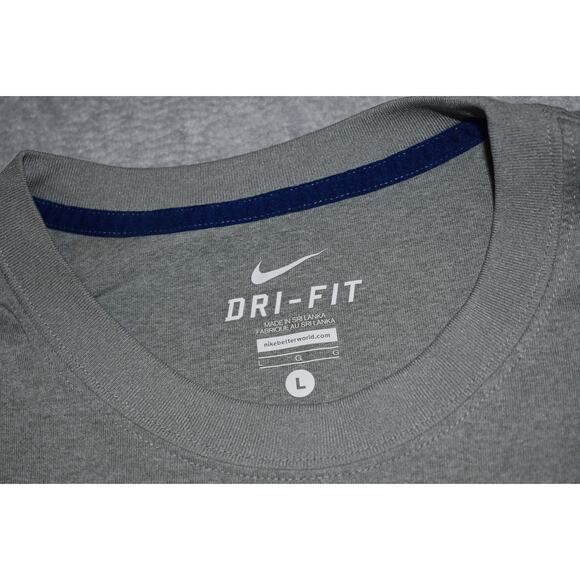 Nike Gym Shirt Mens Size Large Polyester Dri-Fit Baseball BSBL Short Sleeves - Picture 4 of 5